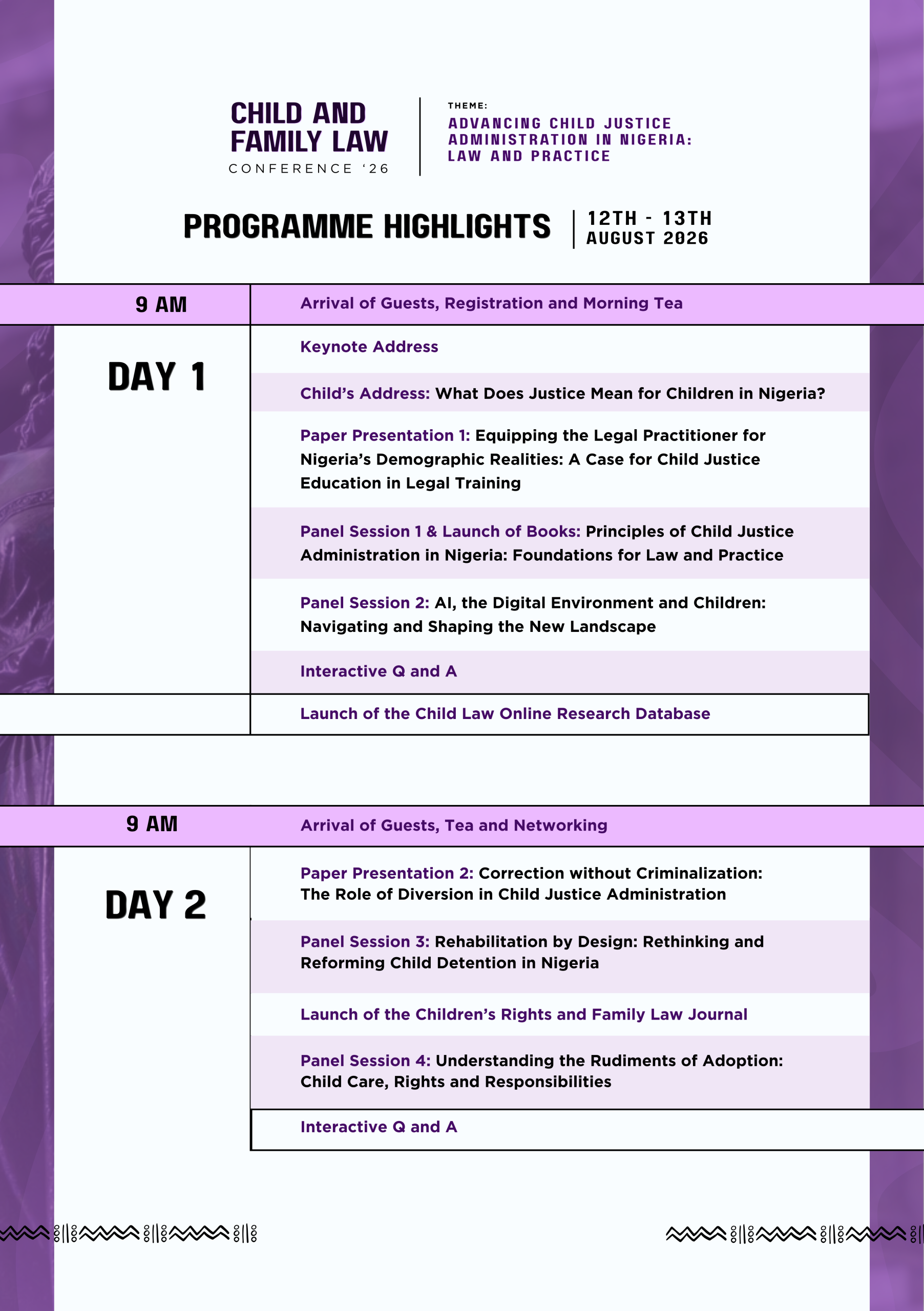 Child Conference Programme